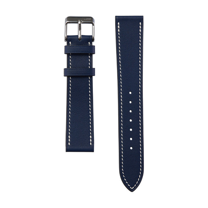 SWIFT Calfskin Watch Strap-Aura Bleu Abysse