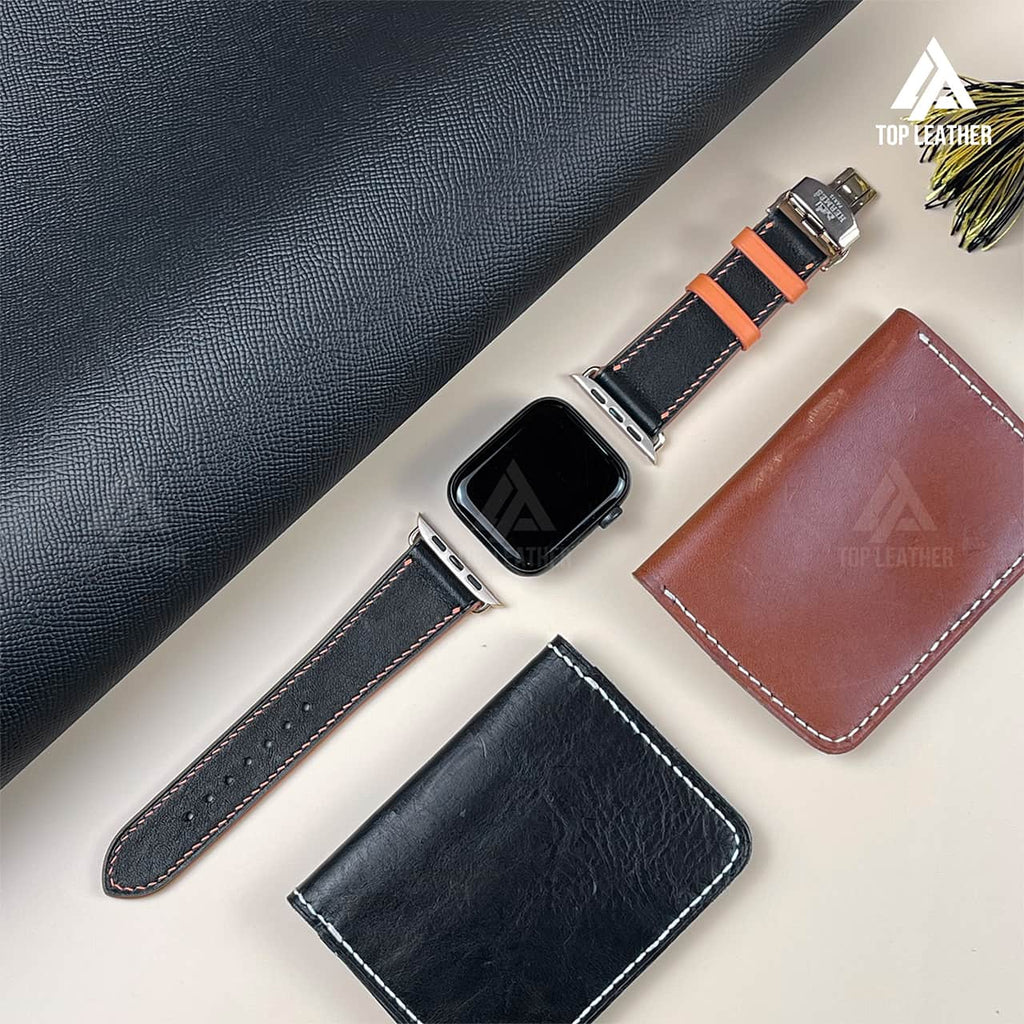 Watch Strap Swift Leather for Apple Watch, Mechanical Watch - Moss Green SW2212