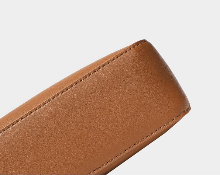 Brown Small Women's Leather Tote Crossbody Handbag