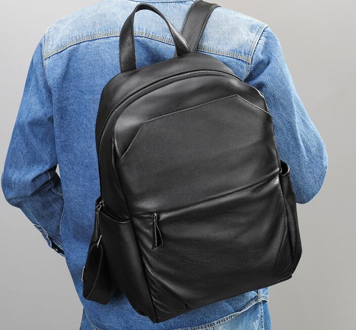 Luxury Black Leather Backpack Bag