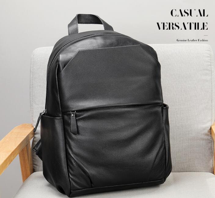 Luxury Black Leather Backpack Bag