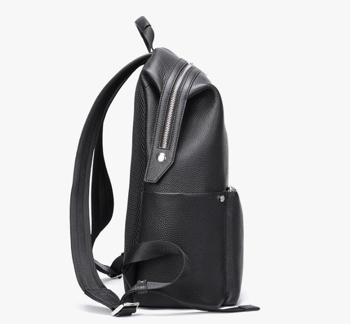 Large Black Leather Backpack Purse Bag