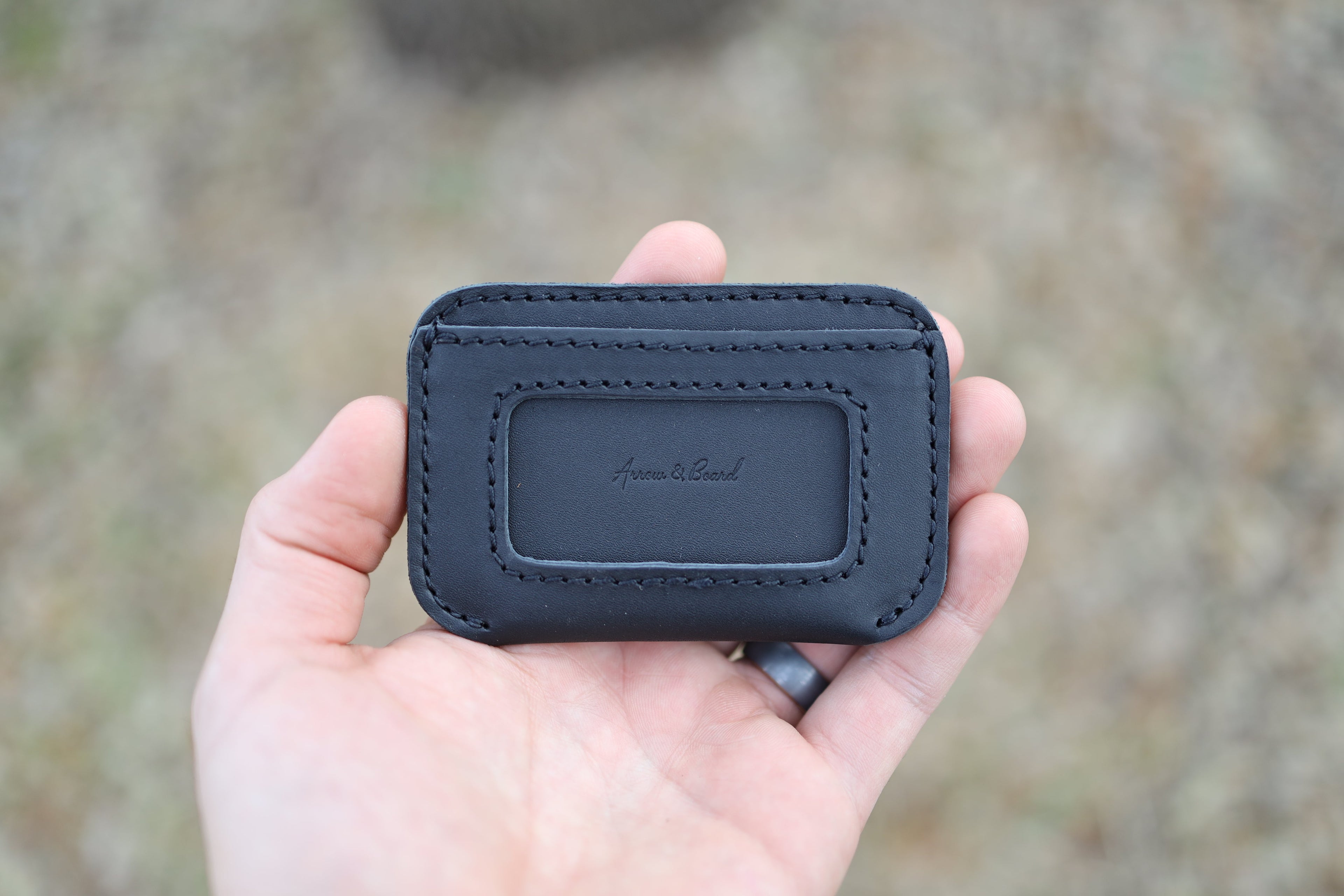 Leather Simple ID Wallet - Midnight