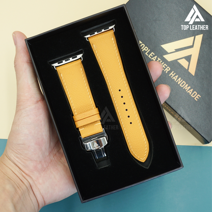 Watch Strap Epsom Leather Watch Bands - Yellow EP2214