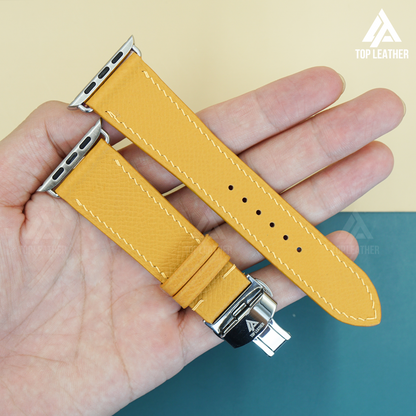 Watch Strap Epsom Leather Watch Bands - Yellow EP2214