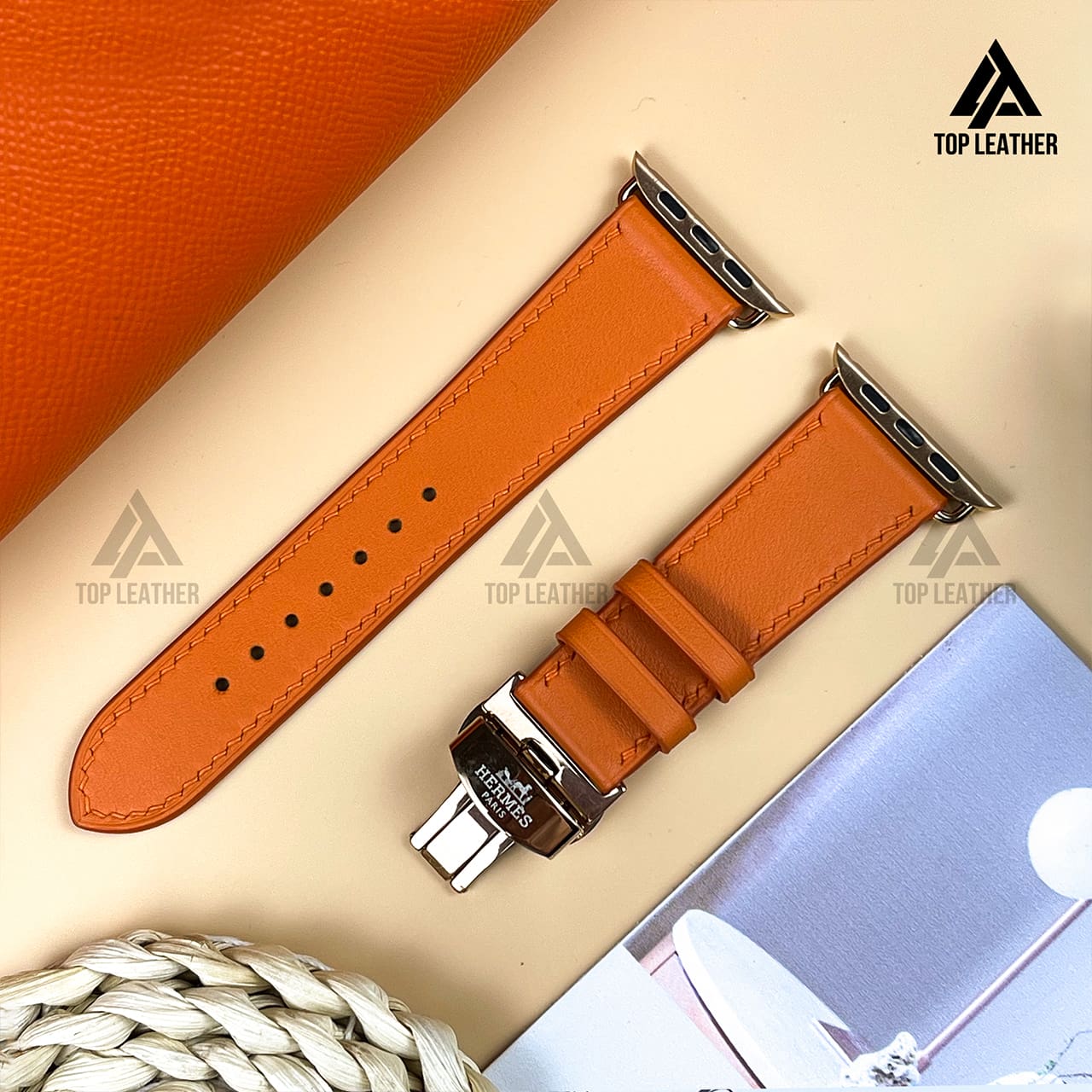 Watch Strap Swift Leather for Apple Watch, Mechanical Watch - Turquoise SW2204