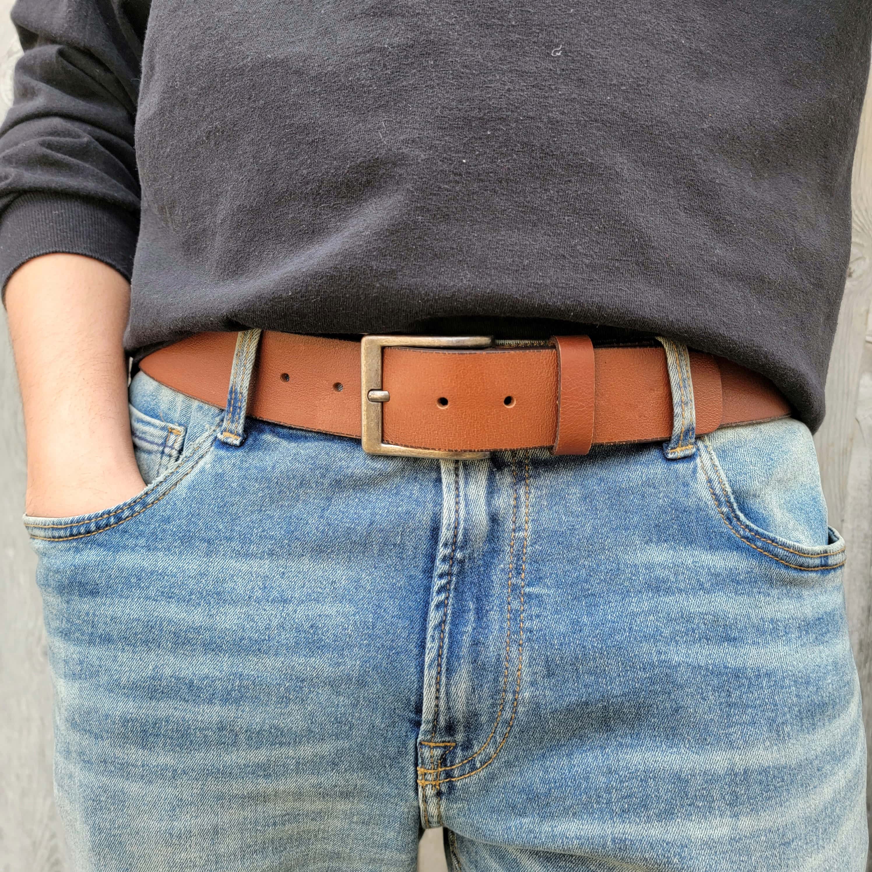 The Long Haul Belt - Brown Custom Engraved Leather Belt