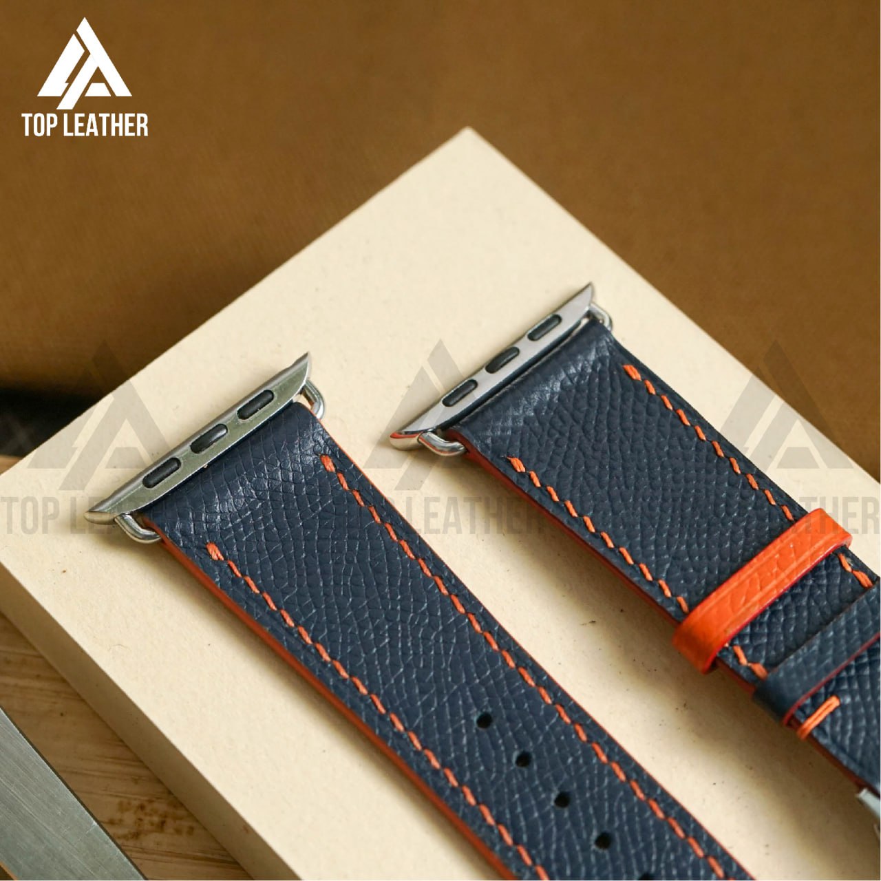 Strap Watch Epsom Leather for Apple Watch Navy Blue EP 01.33