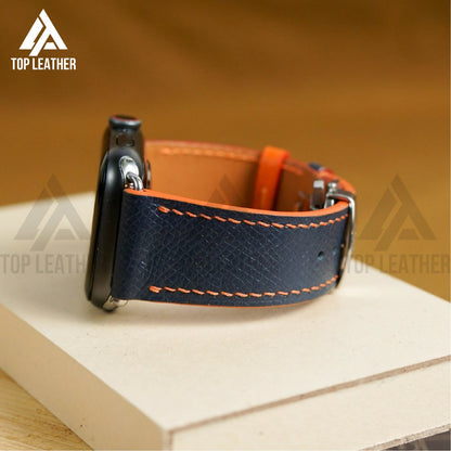 Strap Watch Epsom Leather for Apple Watch Navy Blue EP 01.33