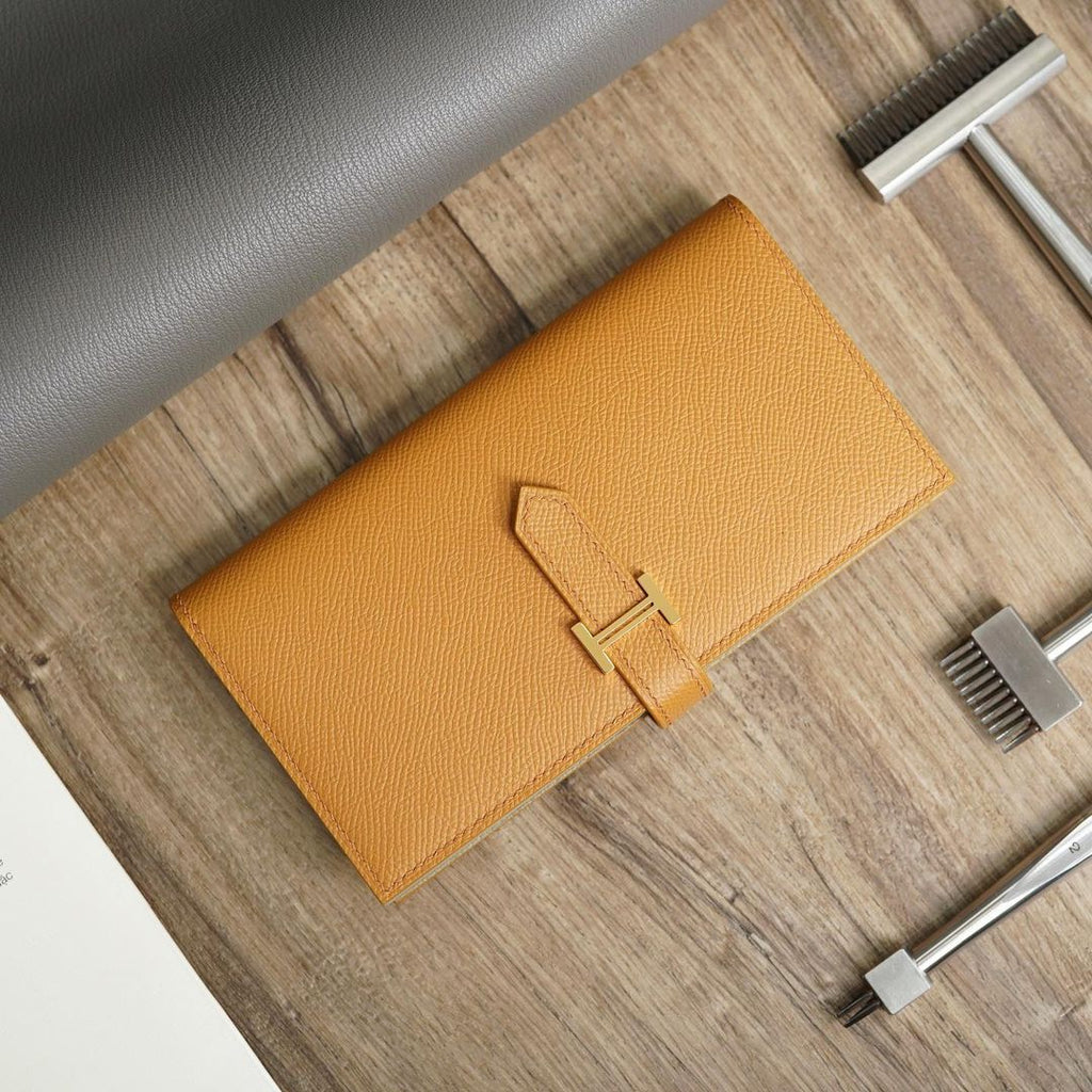 Mustard x Beige Long wallet