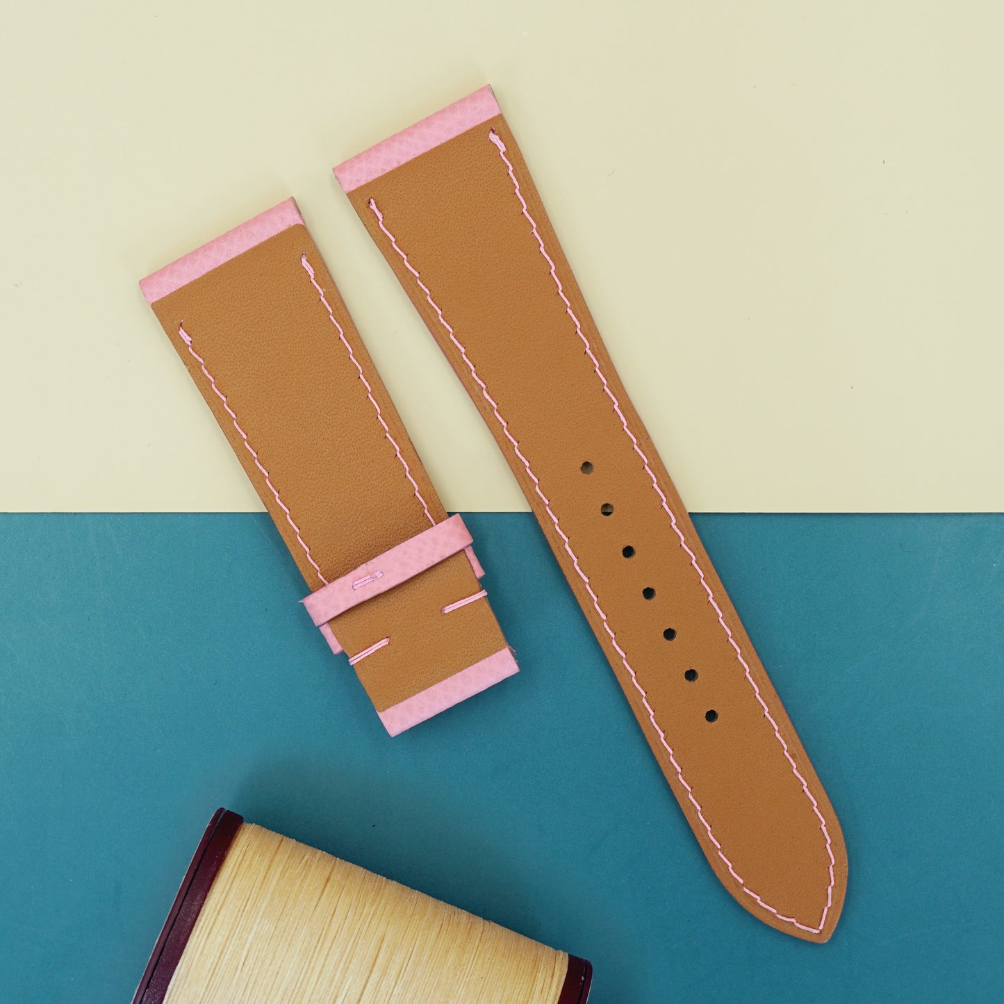 Strap Watch Epsom leather for Apple Watch and Mechanical Watch - Pink EP2202