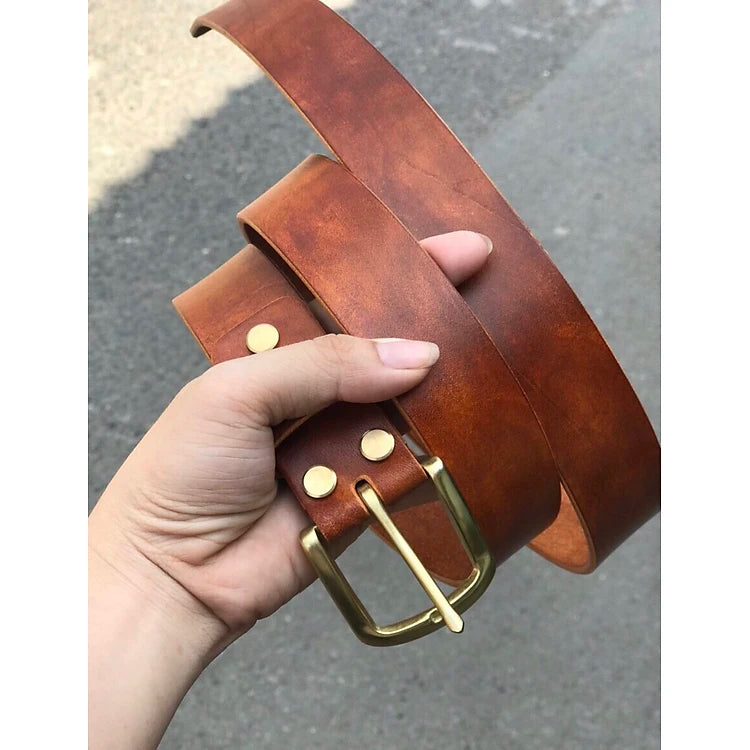 Belt Vintage With Tan Leather Good