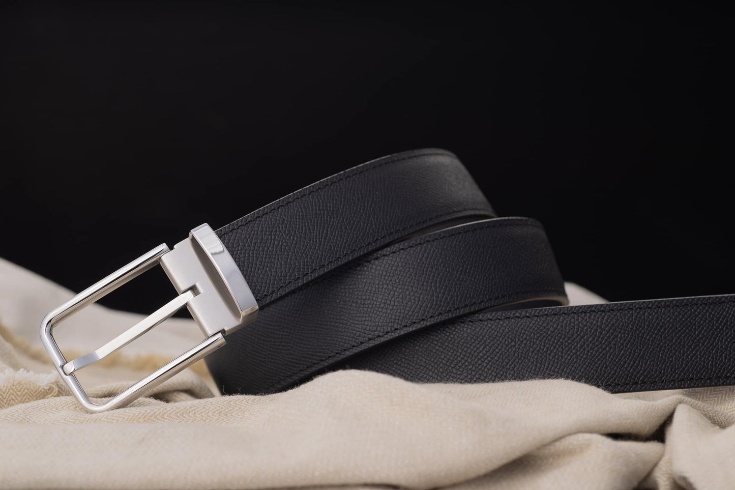 Epsom Leather Belt Handmade With basic buckle steel