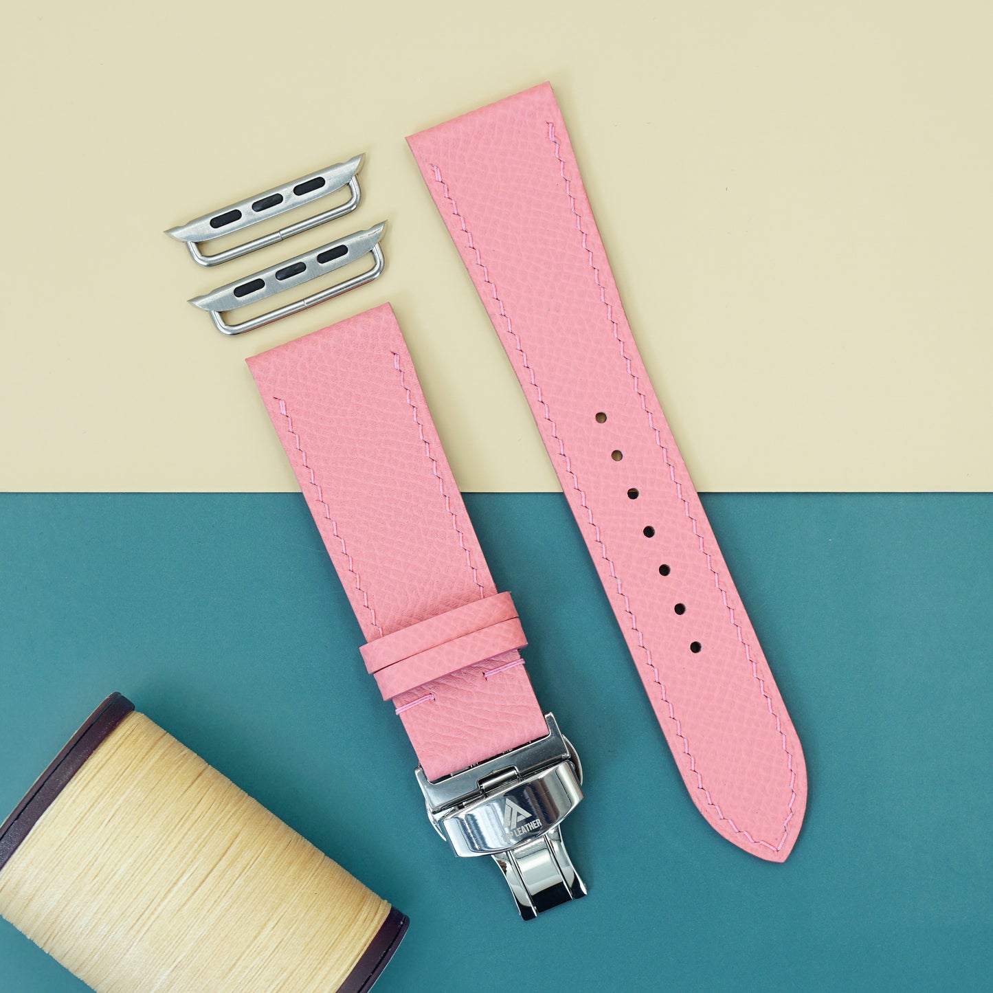 Strap Watch Epsom leather for Apple Watch and Mechanical Watch - Pink EP2202