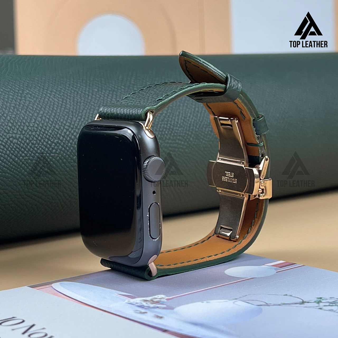 Watch Strap Epsom Leather Watch Bands & Mechanical Watch - Moss Green EP2212