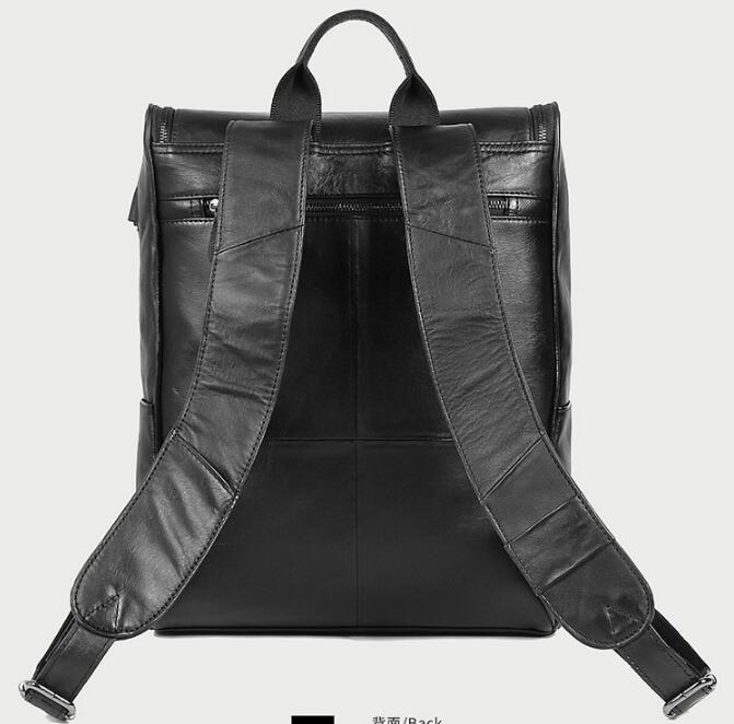 Designer Black Leather Backpack Bag
