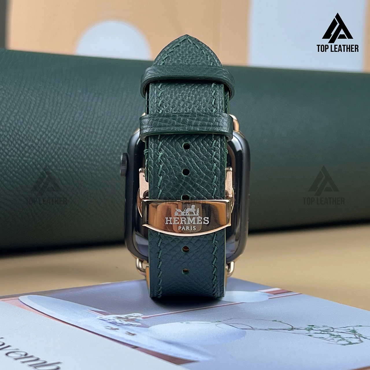 Watch Strap Epsom Leather Watch Bands & Mechanical Watch - Moss Green EP2212