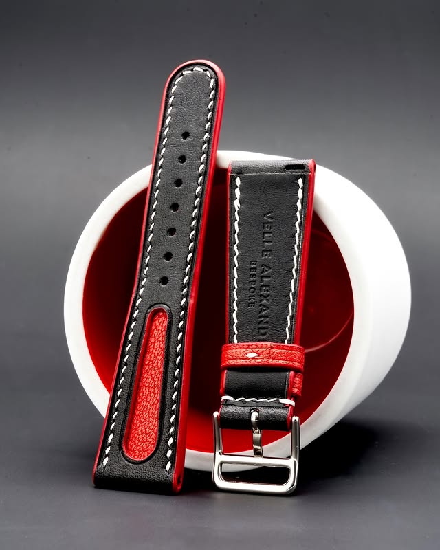 Classic Twin-Tone Elegance Leather Watch Strap