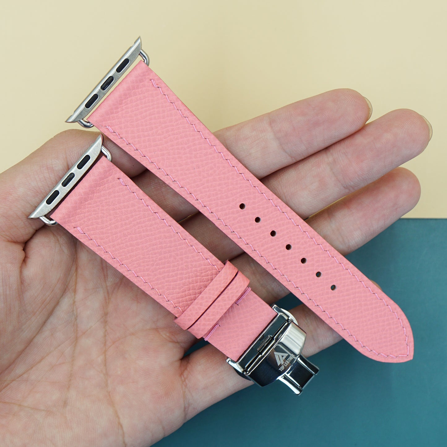 Strap Watch Epsom leather for Apple Watch and Mechanical Watch - Pink EP2202