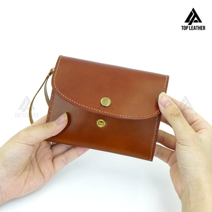 Pullup Leather Craft Stitching Wallet