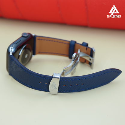 Watch Strap Epsom Leather Watch Band for Smart Watch & Mechanical Watch - Blue Navy EP2201