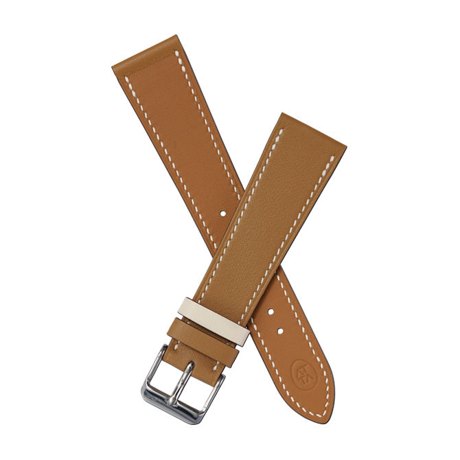 SWIFT Calfskin Watch Strap-Vibrant Sesame