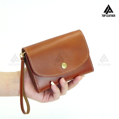 Pullup Leather Craft Stitching Wallet