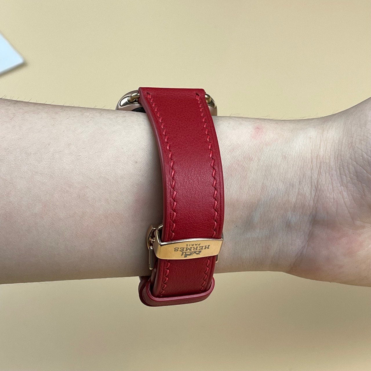 Watch Strap Swift Leather for Apple Watch, Mechanical Watch - Wine Red SW2210