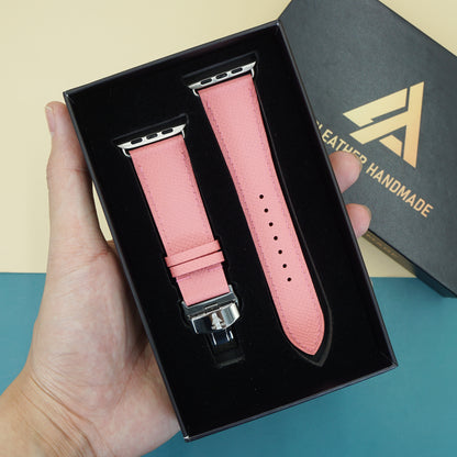 Strap Watch Epsom leather for Apple Watch and Mechanical Watch - Pink EP2202