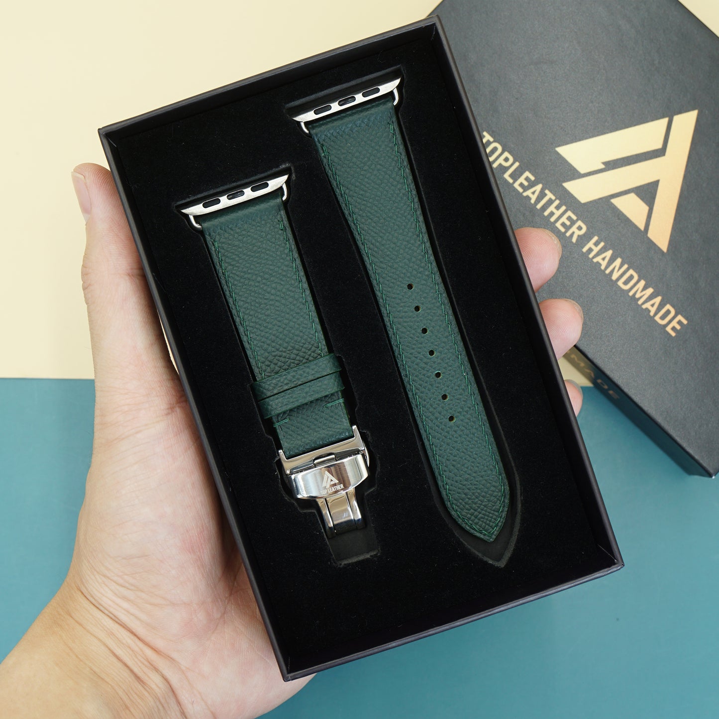 Watch Strap Epsom Leather Watch Bands & Mechanical Watch - Moss Green EP2212