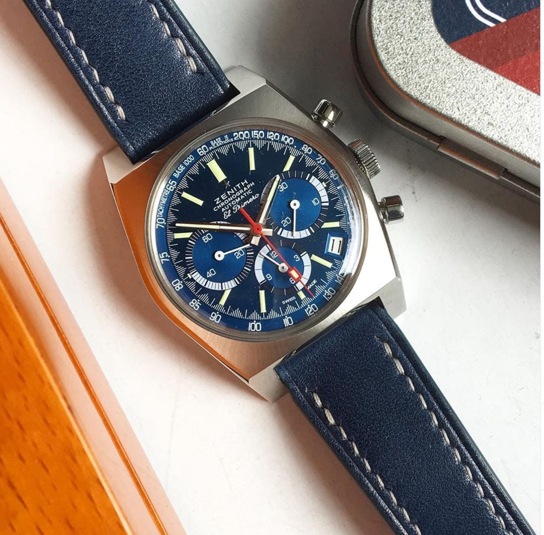 French Calfskin Watch Strap - Navy Blue