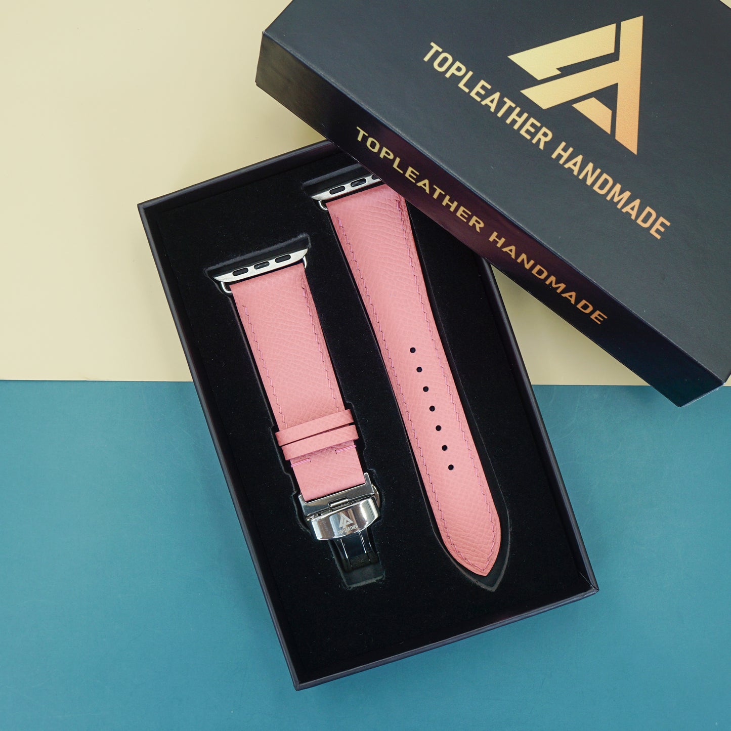 Strap Watch Epsom leather for Apple Watch and Mechanical Watch - Pink EP2202