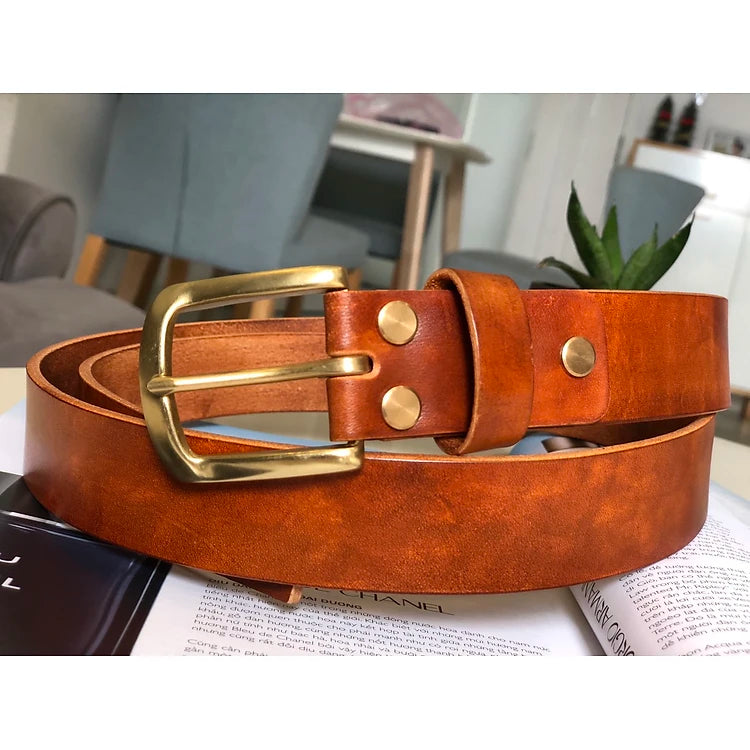 Belt Vintage With Tan Leather Good