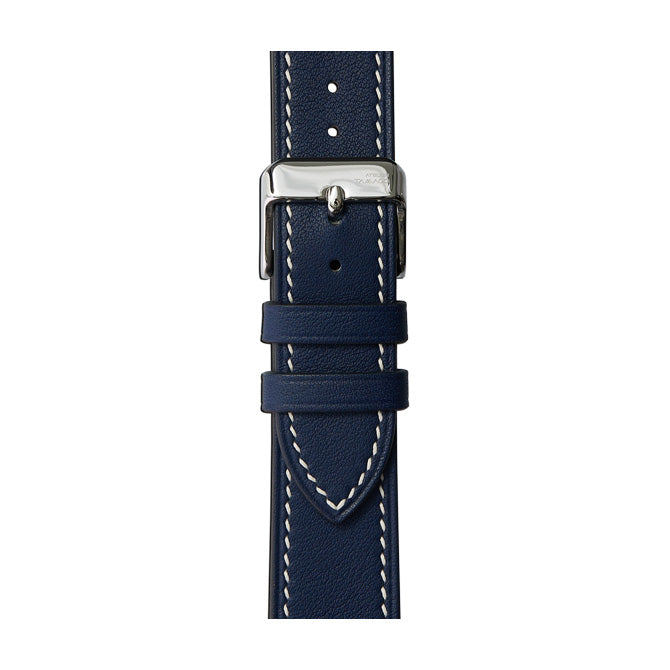 SWIFT Calfskin Watch Strap-Aura Bleu Abysse