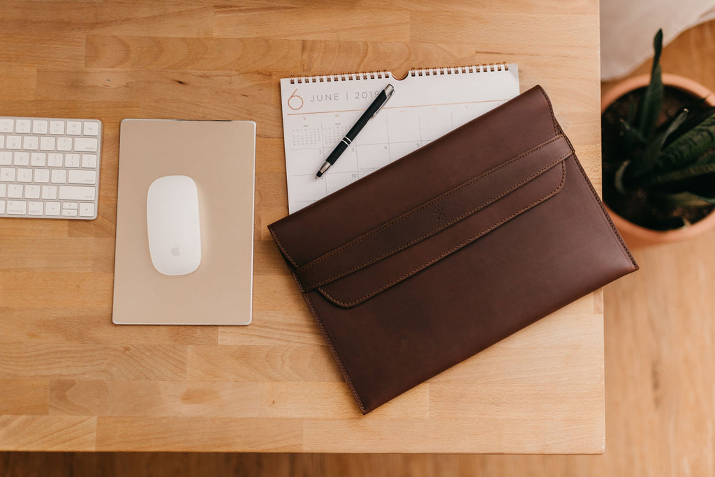Leather iPad Pro Envelope Case - Chestnut