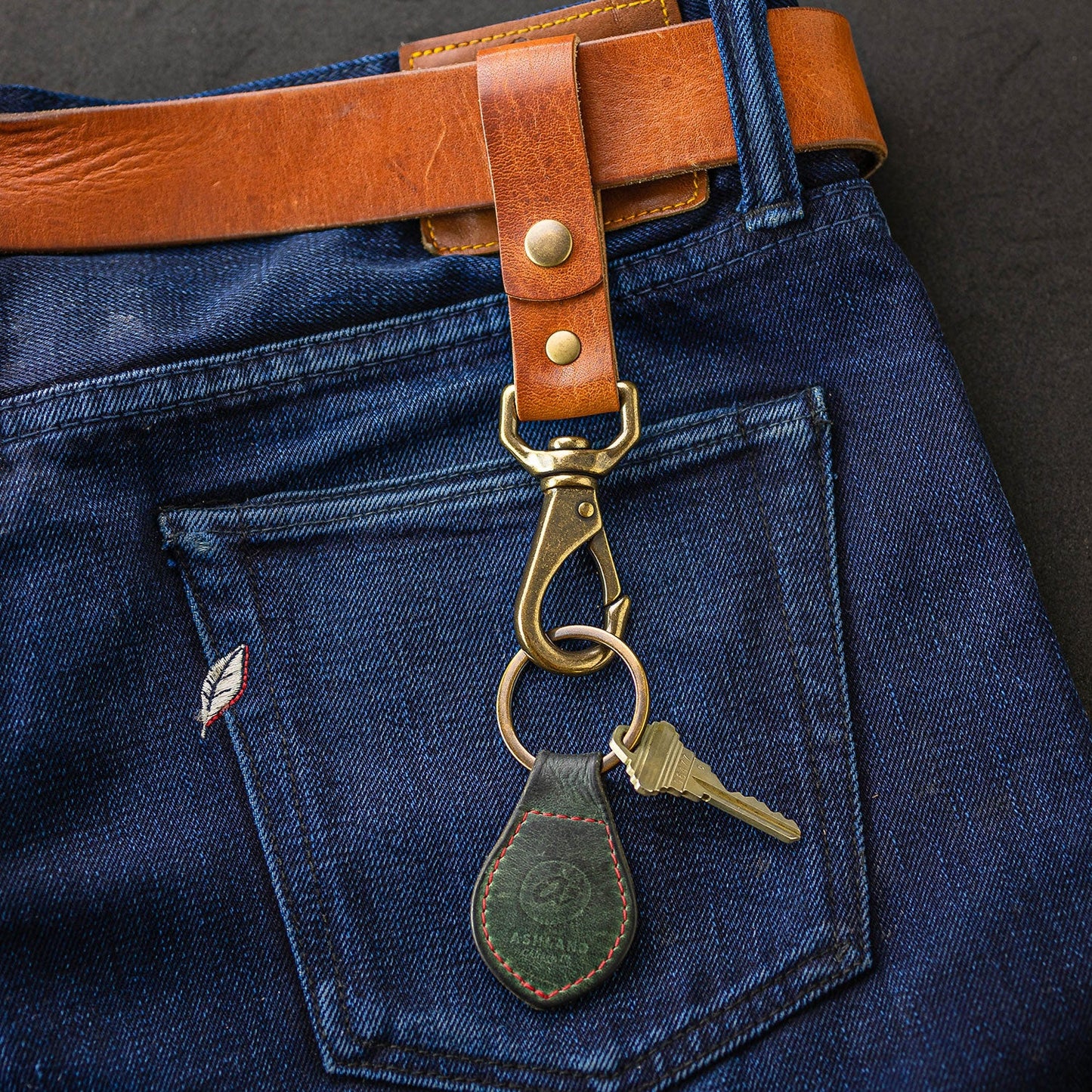 Leather Keychain Belt Clip