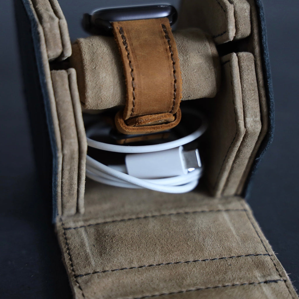 Leather Watch Case - Midnight