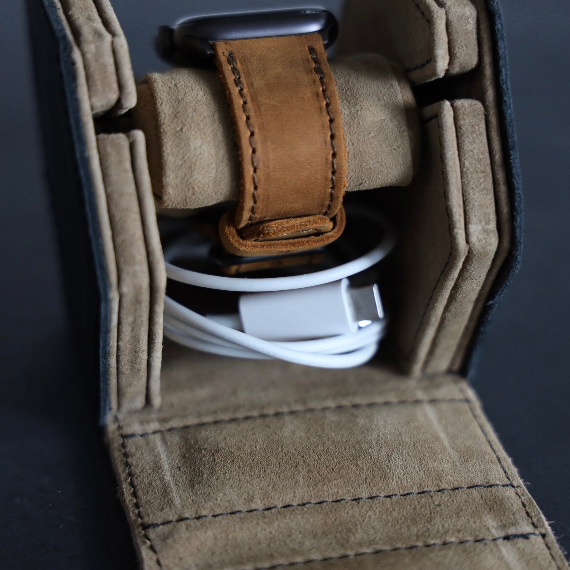 Leather Watch Case - Midnight