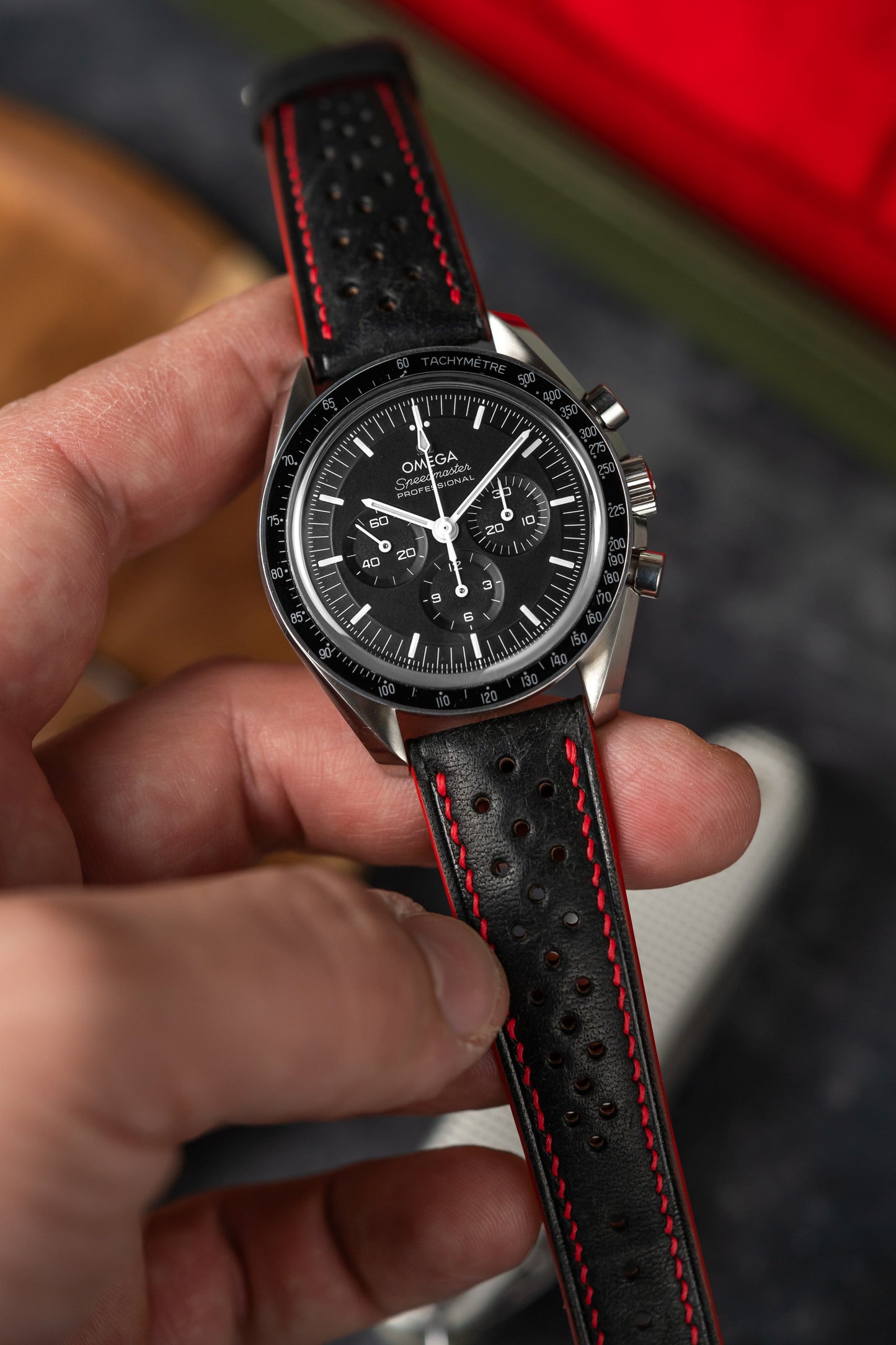 Pueblo Rally Watch Strap - Black & Red - RTW