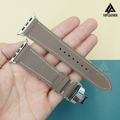 Watch Strap Epsom Leather for Apple Watch, Samsung Watch, Mechanical Watch - Grey EP2208