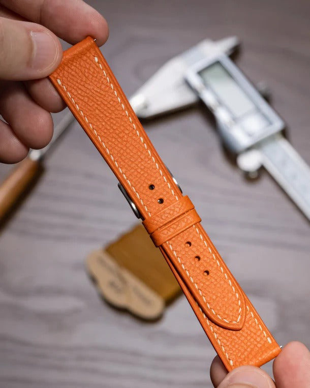 Orange Epsom Slim Strap