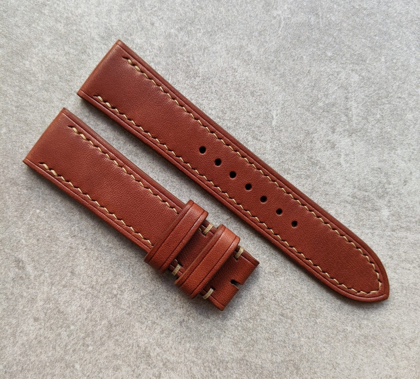 French Calfskin Watch Strap - Mahogany