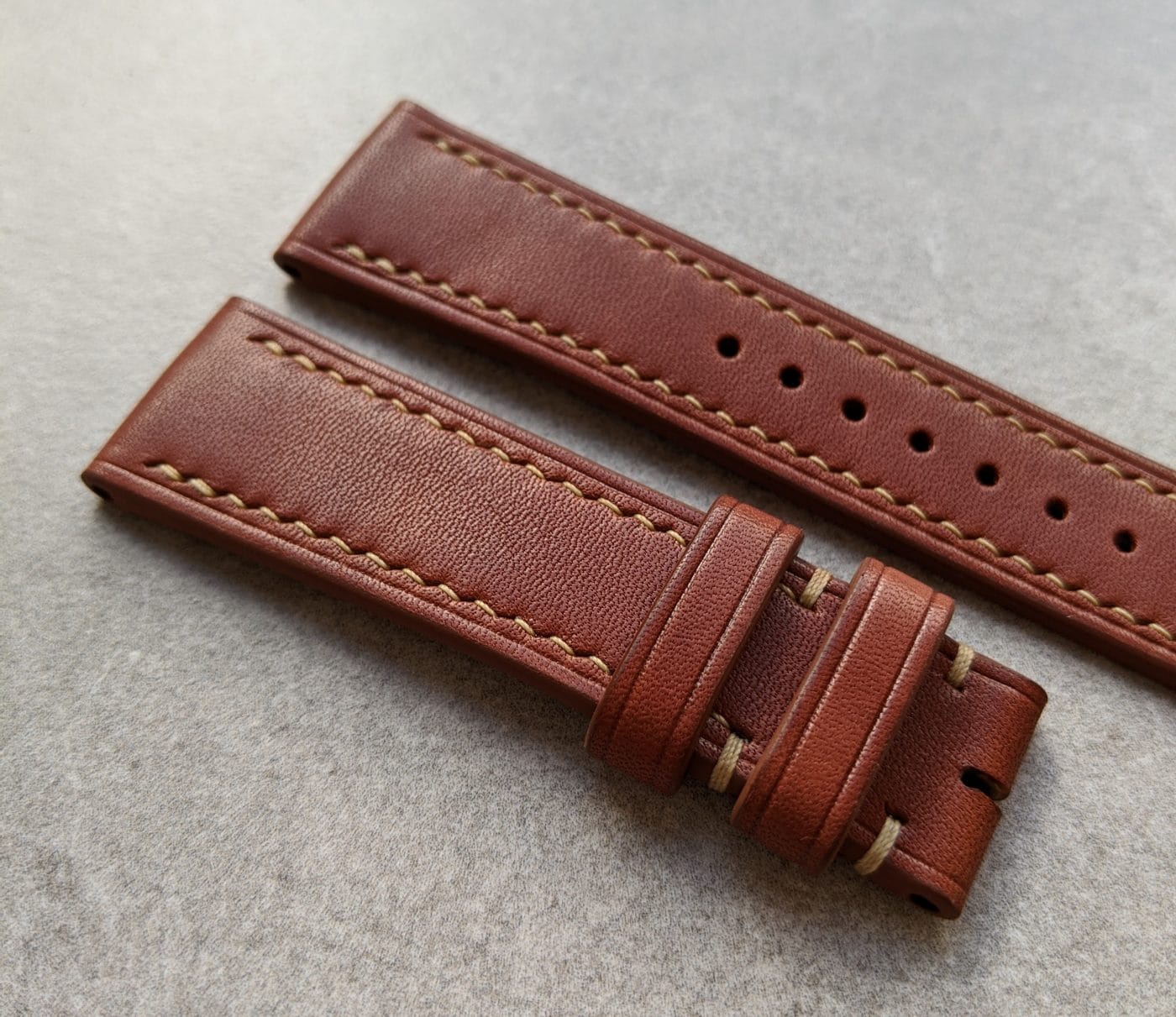 French Calfskin Watch Strap - Mahogany