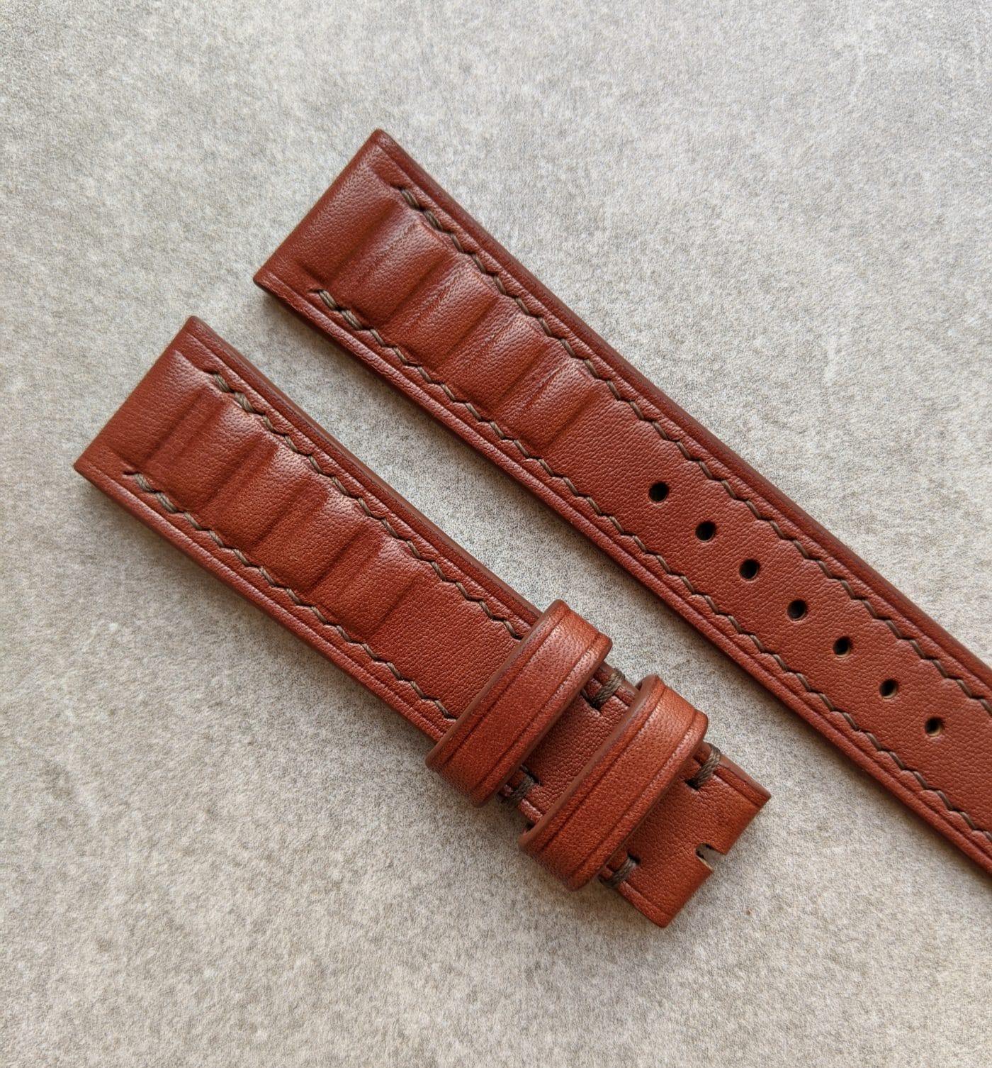 French Calfskin Strap Vintage Sport - Mahogany