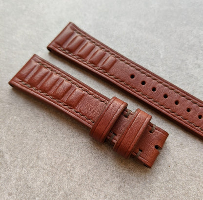 French Calfskin Strap Vintage Sport - Mahogany