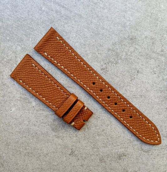 Epsom Calfskin Watch Strap - Tan