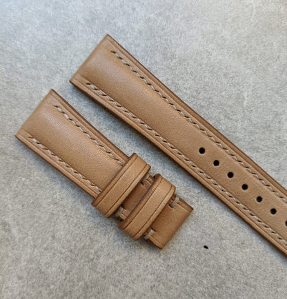 French Calfskin Watch Strap - Natural Tan