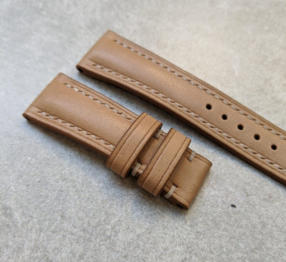 French Calfskin Watch Strap - Natural Tan