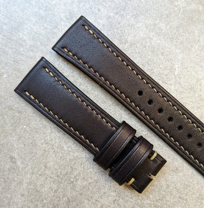 French Calfskin Watch Strap - Black