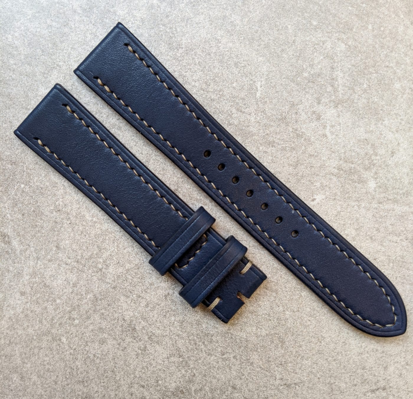 French Calfskin Watch Strap - Navy Blue